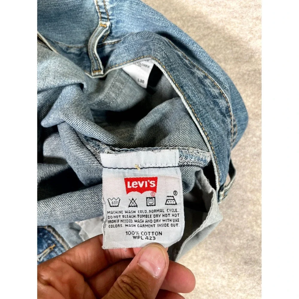 Levis 501 Original Fit Jeans Mens 36x30 Blue Denim Cotton Straight Leg High Rise